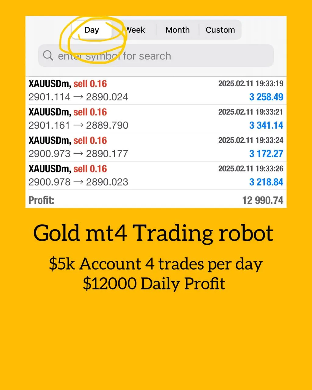 I will give you My Gold Trading Robot to make $12k Daily Profit